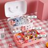 Large-capacity Children's Hair Accessories Storage Box Girl Hairpin Ring Hair Band Cute Rubber Band Head Rope Jewelry Box