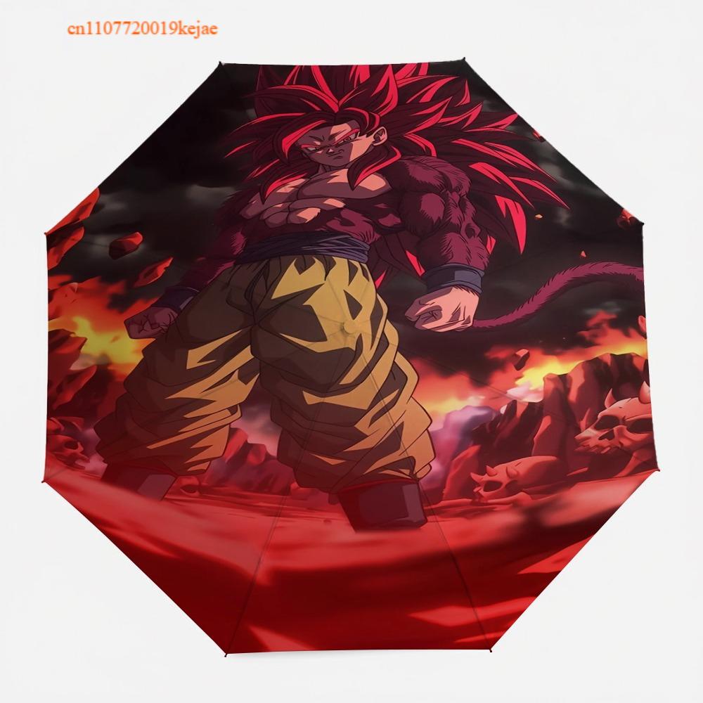 Dragon Ball Gohan Anime Umbrella, Beast Form Breakthrough Print,Windproof Folding Umbrella,Cosplay & Daily Use,Gift for DBZ Fans