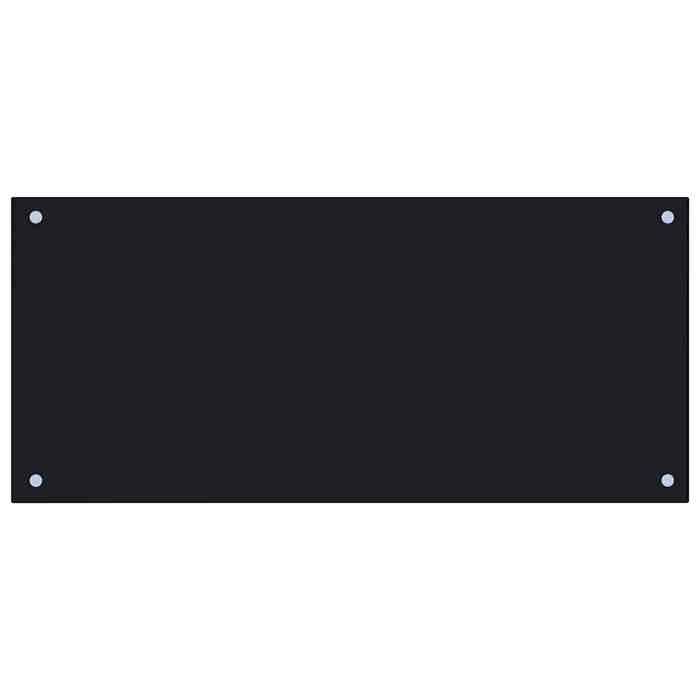 VidaXL Kitchen Backsplash Black 90x40 Cm Tempered Glass 249487