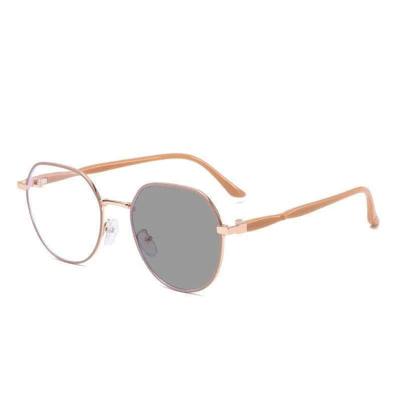 Outdoor Photochromic Sunglasses Ladies Intelligent Color Change Minus Diopter Glasses Trendy Myopia Prescription Lens Eyeglasses