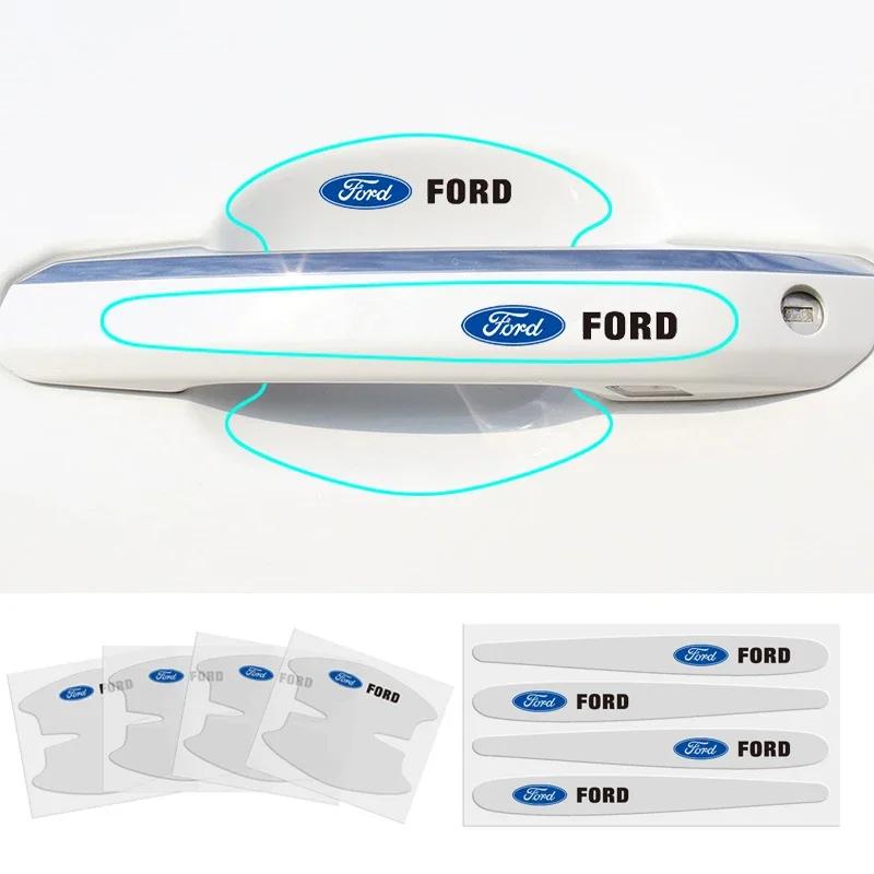 Car Door Bowl Handle Stickers for Ford RANGER Galaxy Mustang Focus Mondeo Escape Fusion Explorer Kuga 2 Transit Fiesta Ecosport FE7