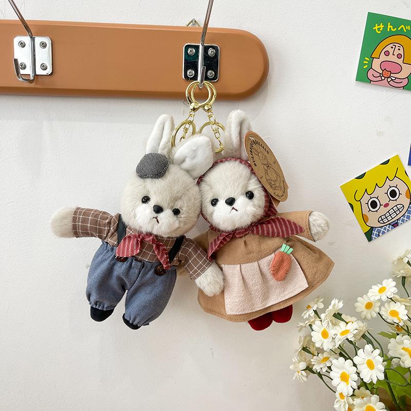 New Lillian series pendant plush toy couple bunny doll bag keychain accessories women