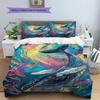 Cartoon Pattern Bedding Quilt Set Quilt Cover Pillowcase Home Decoration Birthday Gift (1 * Duvet Cover + 2 * Pillowcase, Without Core)