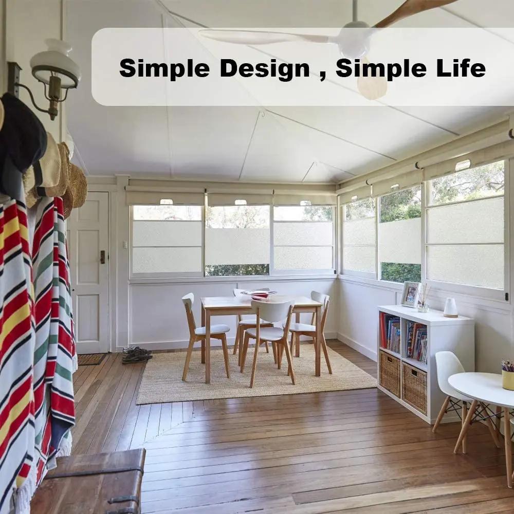 Static Cling Matte Glass Vinyl Window Film Stained Adhesive Glass Film with Glue Privacy Protective Window Sticker for Office