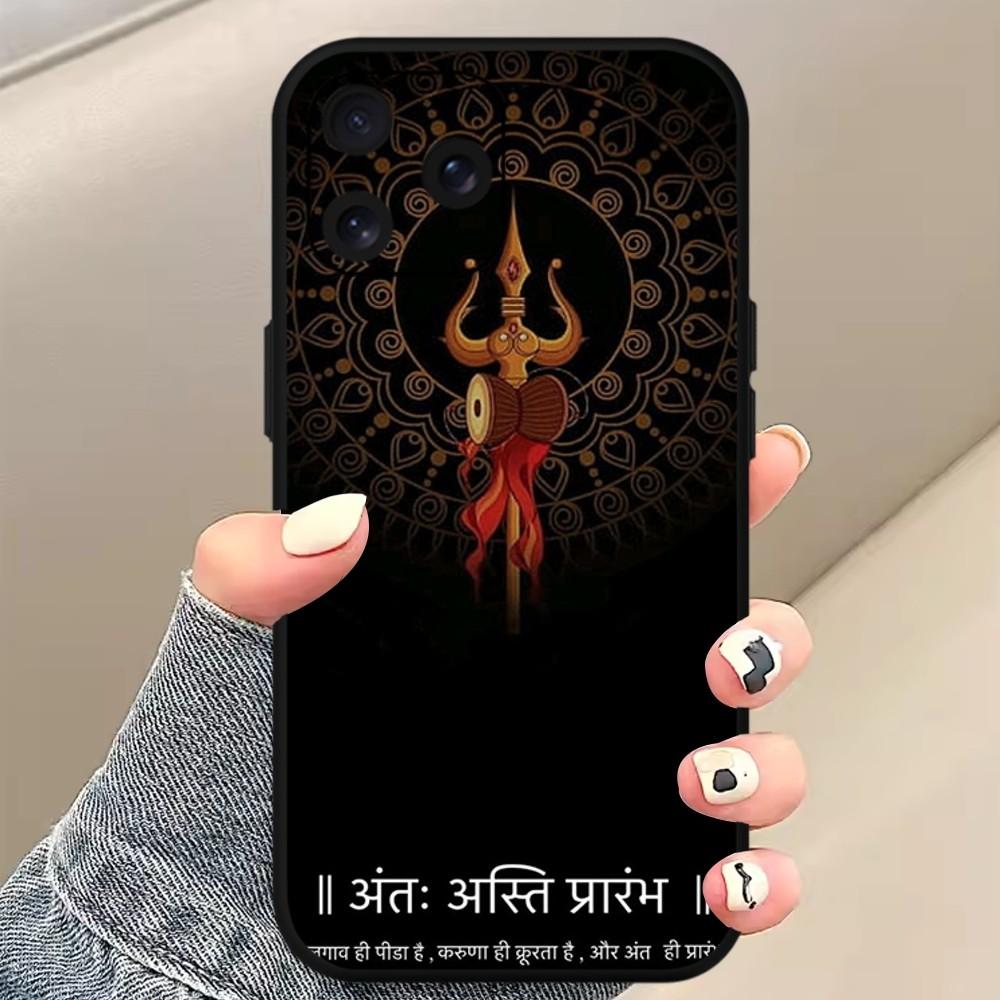 Pán Šiva Hinduistický Bůh Buddha Pouzdro na Telefon Pro iPhone Mini 11 12 13 14 15 Pro XS Max X Plus SE XR Černý Měkký Kryt