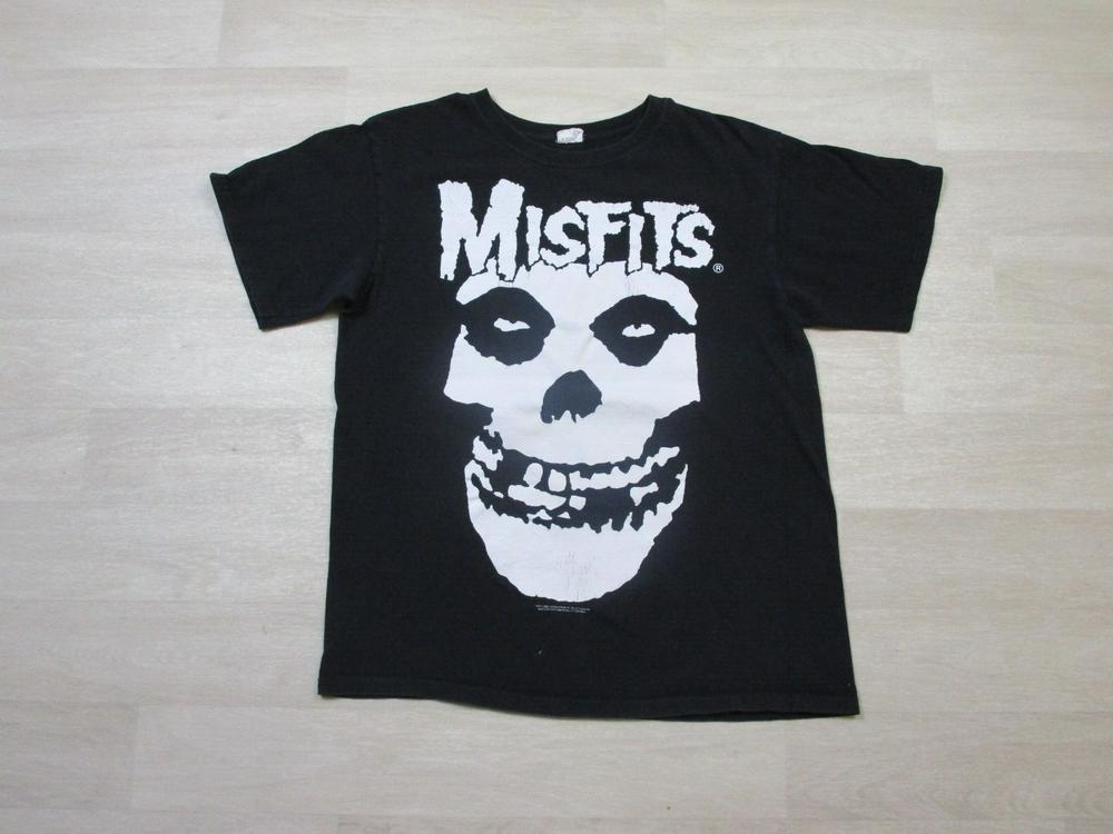 VTG Y2K 2002 Misfits Ghost Punk Band Distressed Concert T-shirt M Big Logo XXL