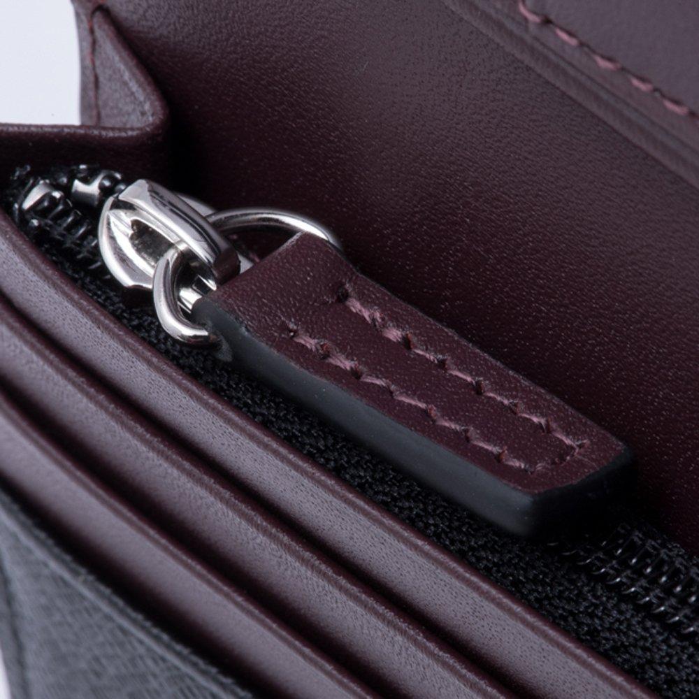 Lanvin Collection Couleur de Vin Bifold Long Wallet JLMW0GT1 Black