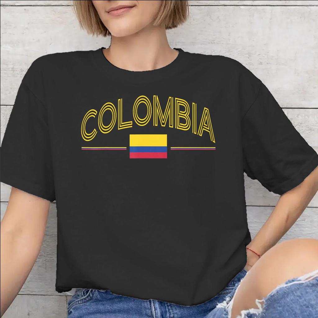 Colombia Flag Merch Unisex T Shirt Cotton Tee Graphic Print Tshirt Clothes