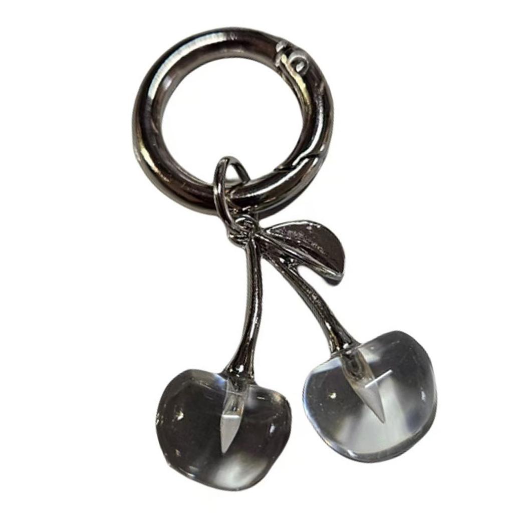 Cherrys Keychain Pendant Lovely Sturdy Alloy Charm for Bags and Car Fashionable Accessory for Trendsetters Outfits