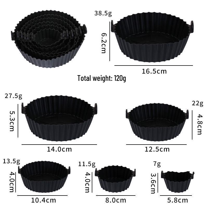 Silicone Baking Pan - High Heat Resistant, Easy to Clean, Round Mold for Air Fryers