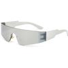 A Pair of Punk Futuristic Technology Frameless Glasses Made of PC Material Street Pography Glasses for Women