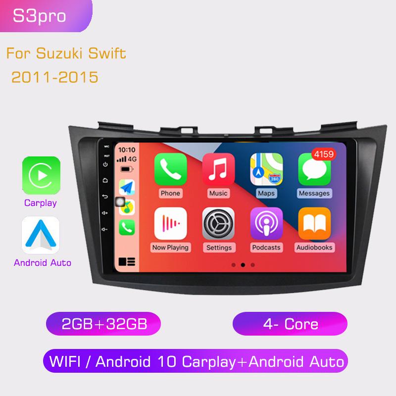 2din 8G+128G Android 10 Car Radio Multimedia Player Carplay Auto GPS Navigation NO DVD For Suzuki Swift 4 2011-2015