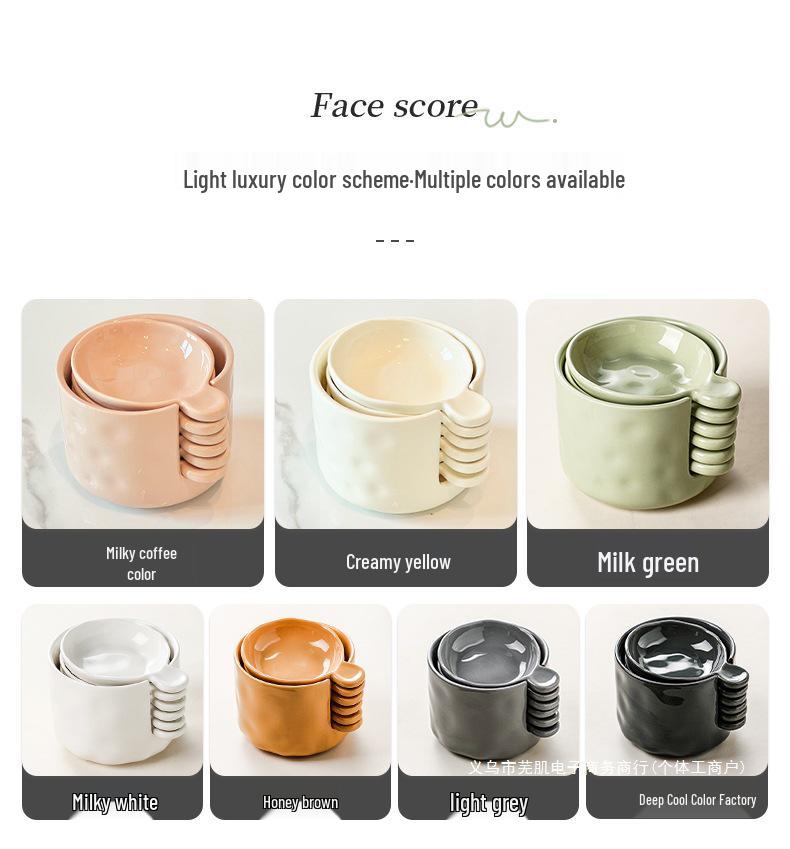 Ceramic Cream-Style Dipping Dish for Seasonings and Sauces