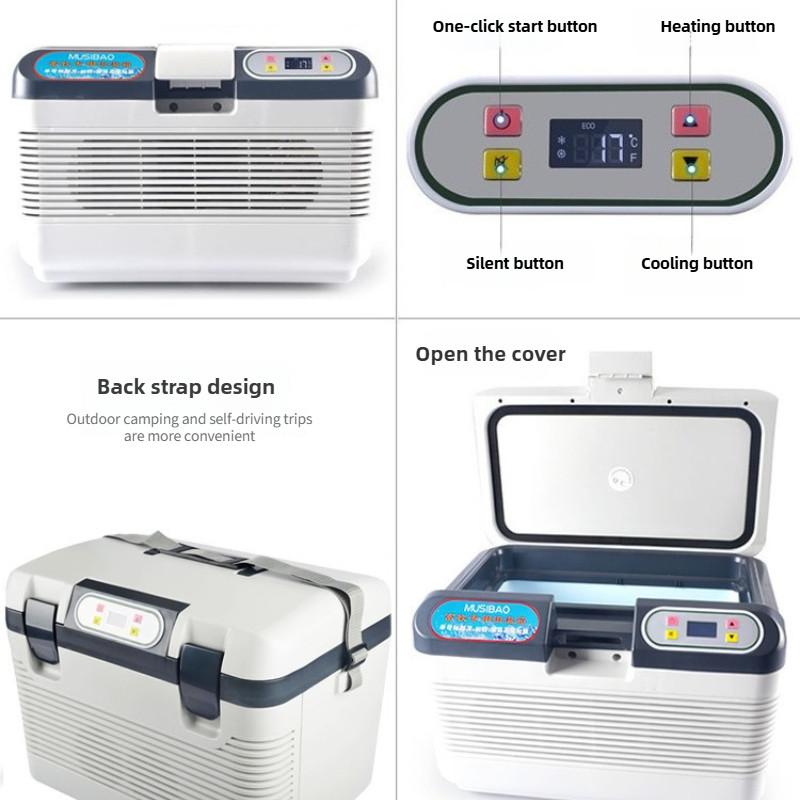 12L/19L Universal Constant Temperature Box Car Home Dual-use Small Refrigerator Portable Digital Display Refrigeration Cabinet