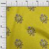oneOone Cotton Flex Light Gray Fabric Leaves & Floral Block Dress Material Fabric Print Fabric By The Yard 40 Inch
