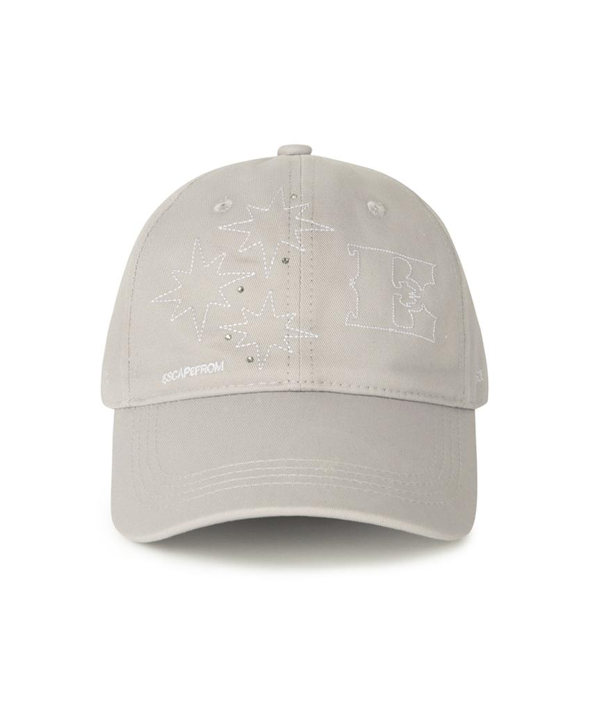 ESCAPEFROM Star E Logo Stone Point Ball Cap Beige