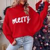 Women's Fashionable Casual Pullover Christmas Turtleneck Knit Sweater With Sleeves, Long-Sleeved Loose Sweater