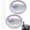 2pc 40oz New Threaded Suction Nozzle Cup Cover Roller Straw Replacement Cup Cover Splash Proof Cover Available In Multiple Colors