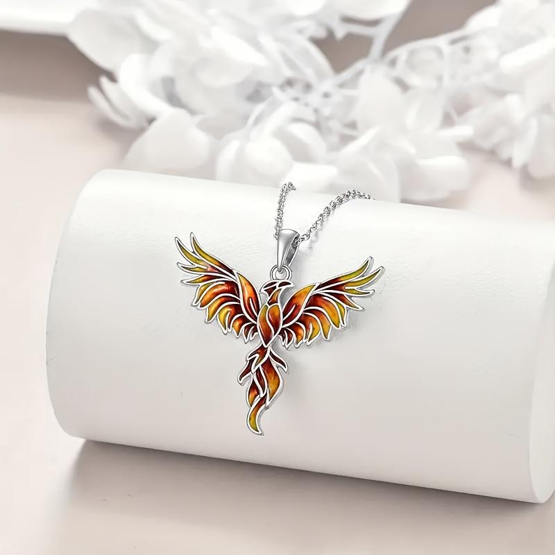 Modisches und elegantes Phönix-Anhänger-Halsketten-Set für Damen, Geburtstags-/Jubiläums-/Feiertags-Schmuckgeschenk für Ehefrau, Freundin