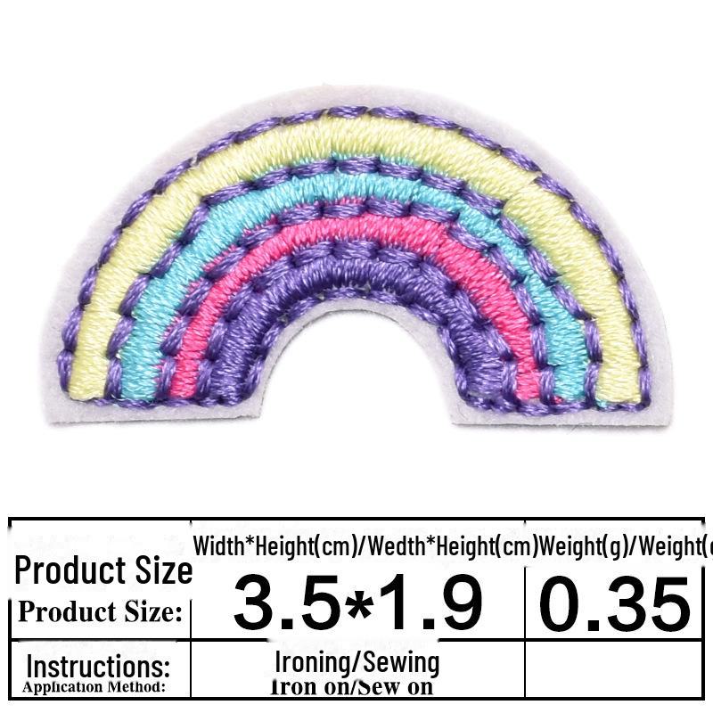 

Вишитий патч Веселка Сонце для валіз, взуття, капелюхів та аксесуарів