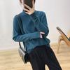 Base Layer Sweater Loose Half Turtleneck Knitted Sweater for Women Casual Long-sleeved Pullover for Autumn and Winter