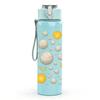 1PC Neutral Round Dots Pattern 750ml Color Plastic Sports Water Bottle Leakproof Flip Straw Lid Suitable for Sports Office Home Use