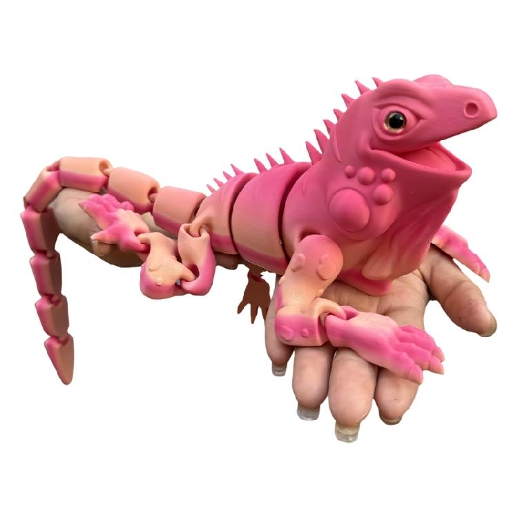 Artistic Lizards Figurine for Home Decors 3D Printed Gradient Color Articulated Flexible Joints Animal Ornament Party Gift