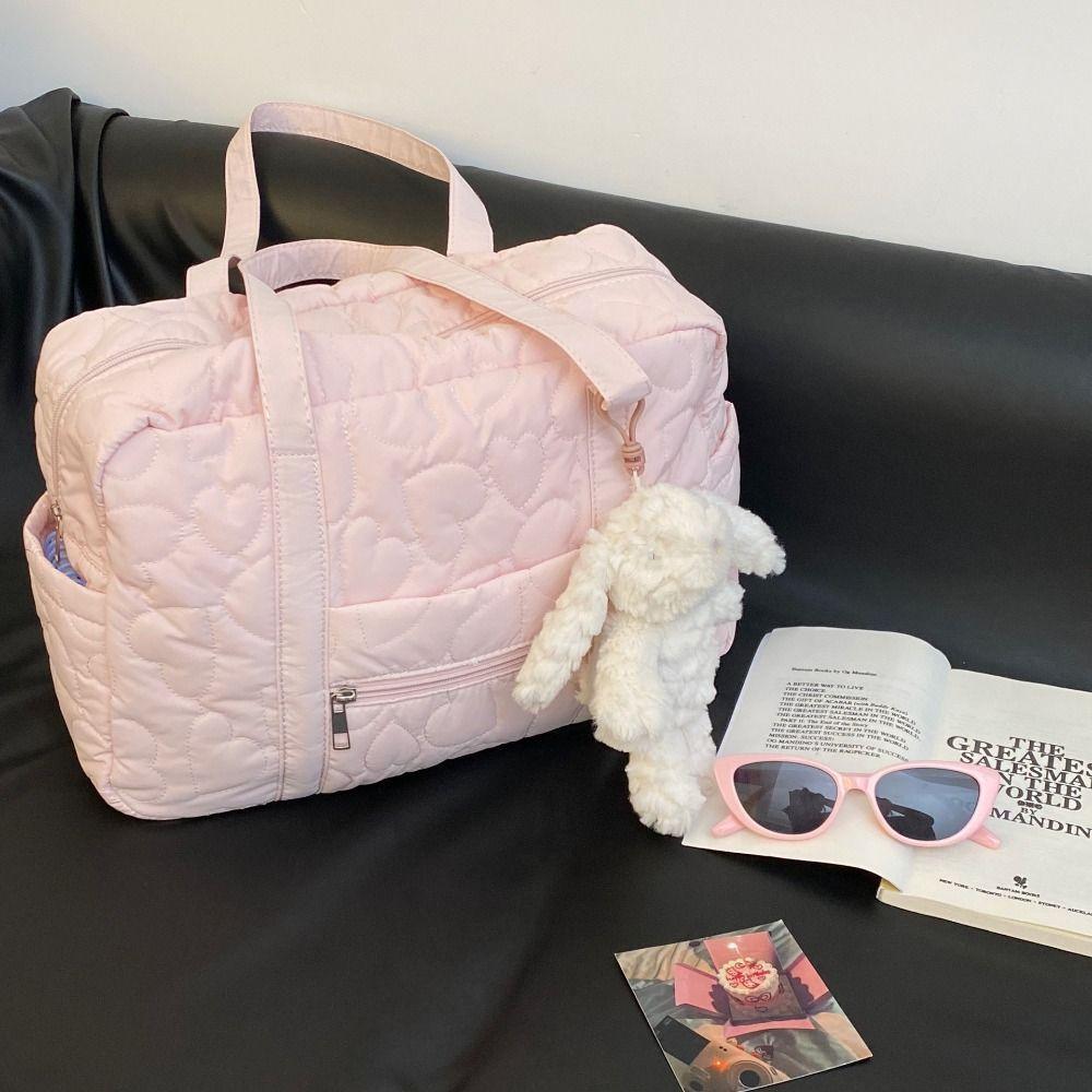 Korean Style Travel Luggage Bag Heart Travel Storage Bag Sweet Makeup Pouch Bag Outdoor