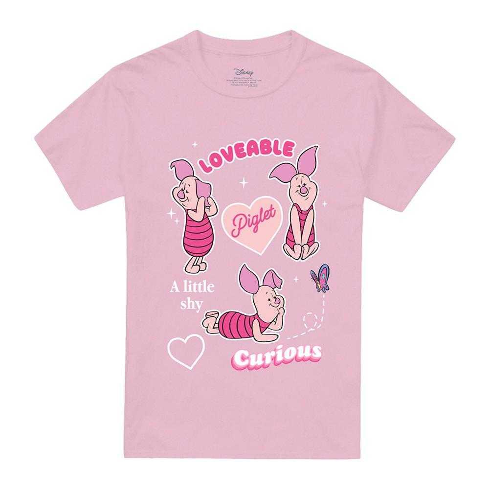 Winnie the Pooh Unisex Adult Cute And Curious Piglet T-Shirt