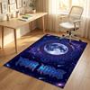Cosmic Moon Mandala Theme Soft Crystal Velvet Rug Custom Name & Text Print Non Slip Floor Rug for Bedroom Living Room