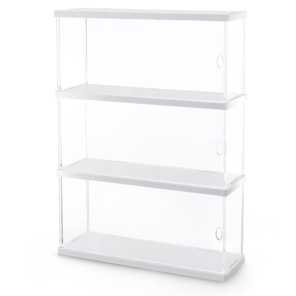 [kuriiro] Display Case, Figure Case, Acrylic Case, Front Door, Assembled, Figure Showcase, Shelf, Horizontal Type, Krs14 (3 Tiers)