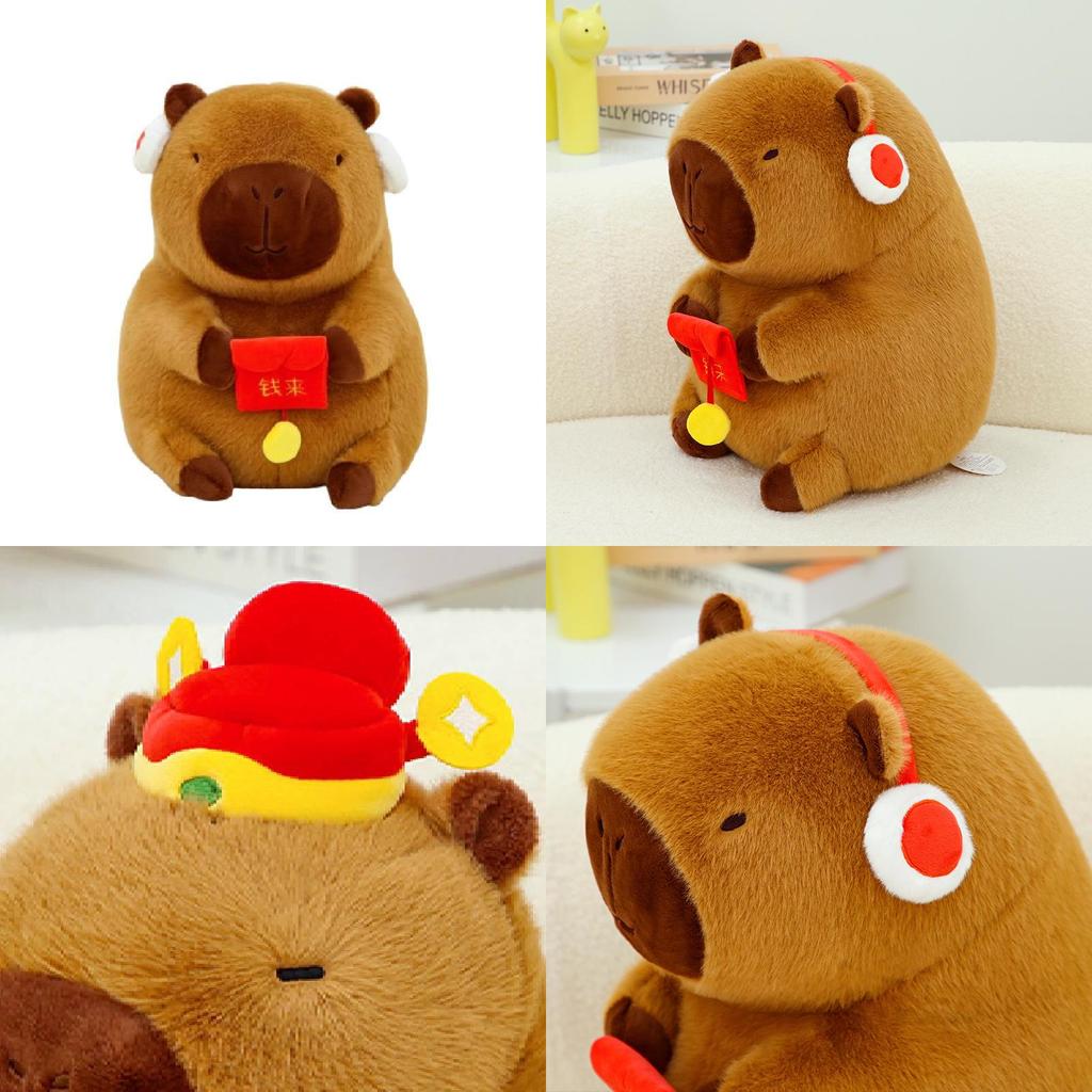 Adorable New Fun Capybara Plush Doll For New Year Red Envelope Gift Soft Toy