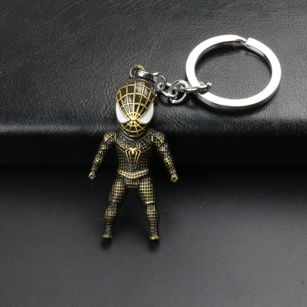 New Avengers Cartoon Spider Man Iron Man Metal Keychain Doll Keyring Bags Accessories Car Key Chain Kids Birthday Gift