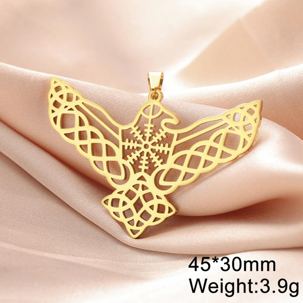 Dawapara Gothic Witch Raven Animal Bird Pendant Eagle Crow Owl Charm for Jewelry Making Stainless Steel Accessories