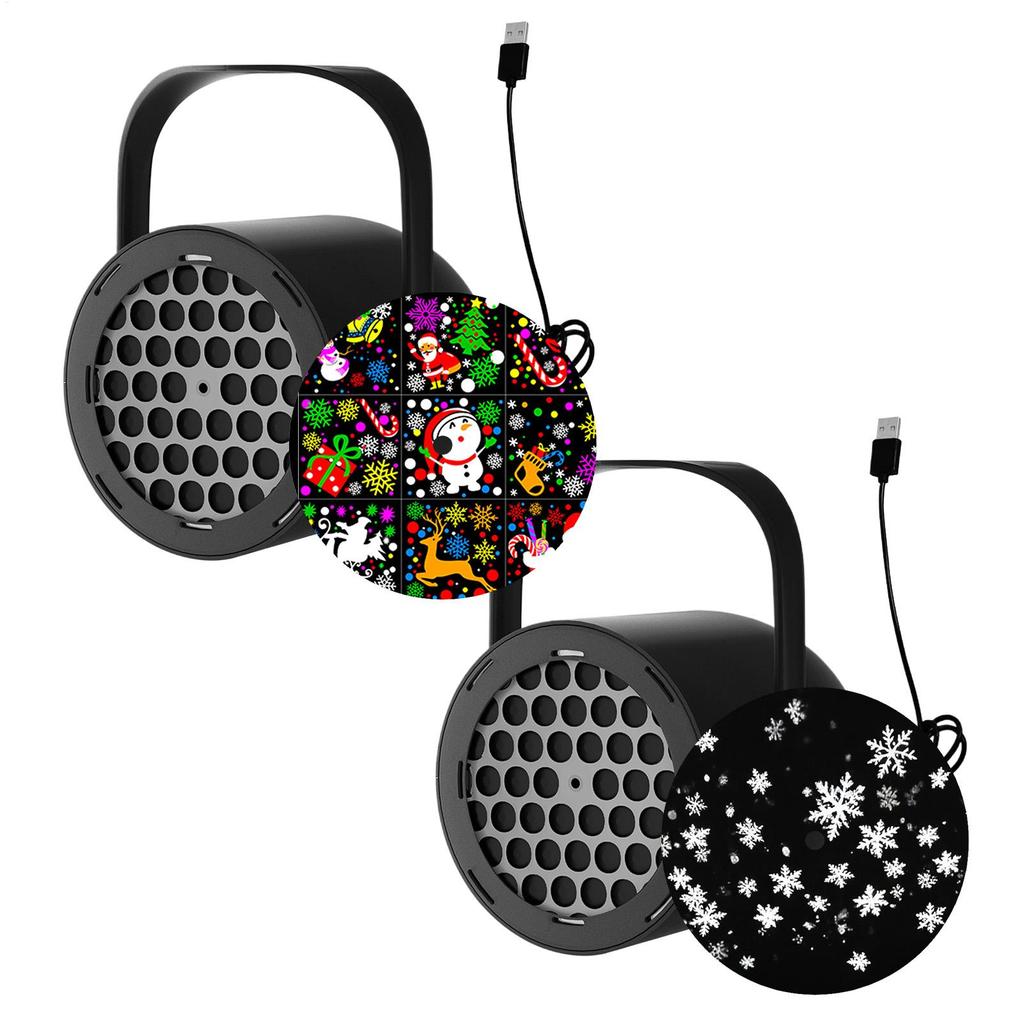USB Christmas Projector Lights Outdoor Ambient Lighting Christmas Decorations Holiday Light  LED Snowflake Projector Rotating
