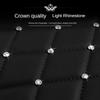 Car Floor Cover Full Set Crown Leather Diamond Auto Foot Mat Universal Interior Accessories For Women Waterproof Car Carpets