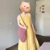 Yellow Sleeveless Suspender Dress Children's Summer New High-end Vacation French Temperament Vest Long Dress