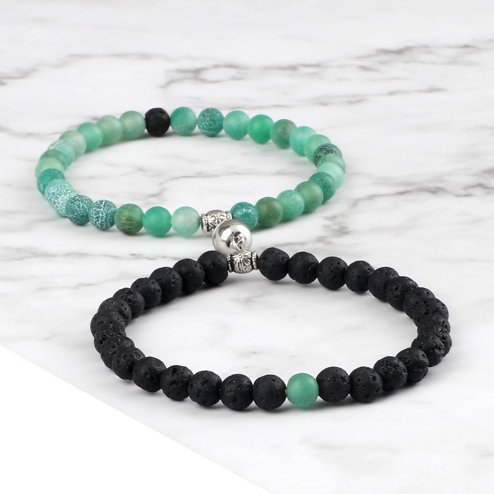 6mm Magnetic Couple Bracelets Set - Memorial Gift for Him & Her