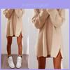 Luxurious Womens Jumper Knitted Sweaters Dress With Solid Casual Long Sleeves
