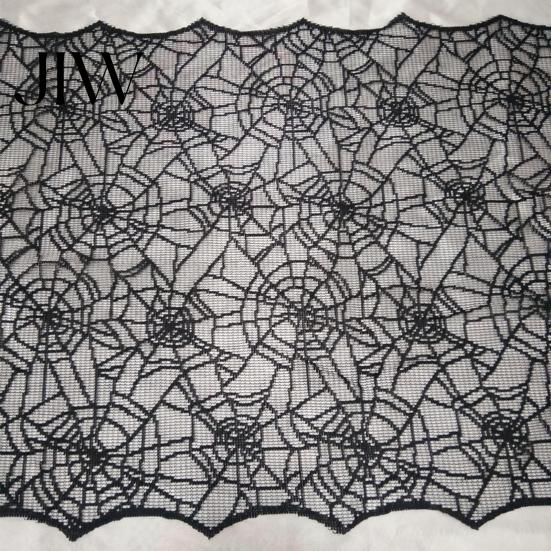 Decorative Table Accessories Spider Web Runner, Black Lace Gothic Party Decor Cobweb Runner for Halloween Dining Decoration Spooky Home