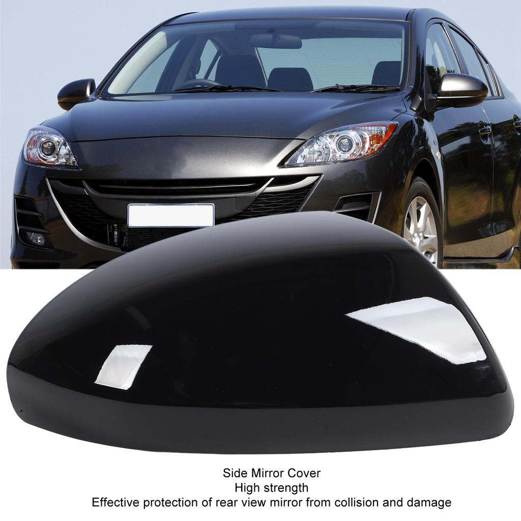 Black Rearview Mirror Side Mirror Cover Side Mirror Cover Plastic Weather Resistant Exterior Rearview Mirror Cover Black