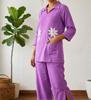 Women Cotton Slub Kurti with Palazzo Set Indian Designer Ethnic Kurta Cord Set