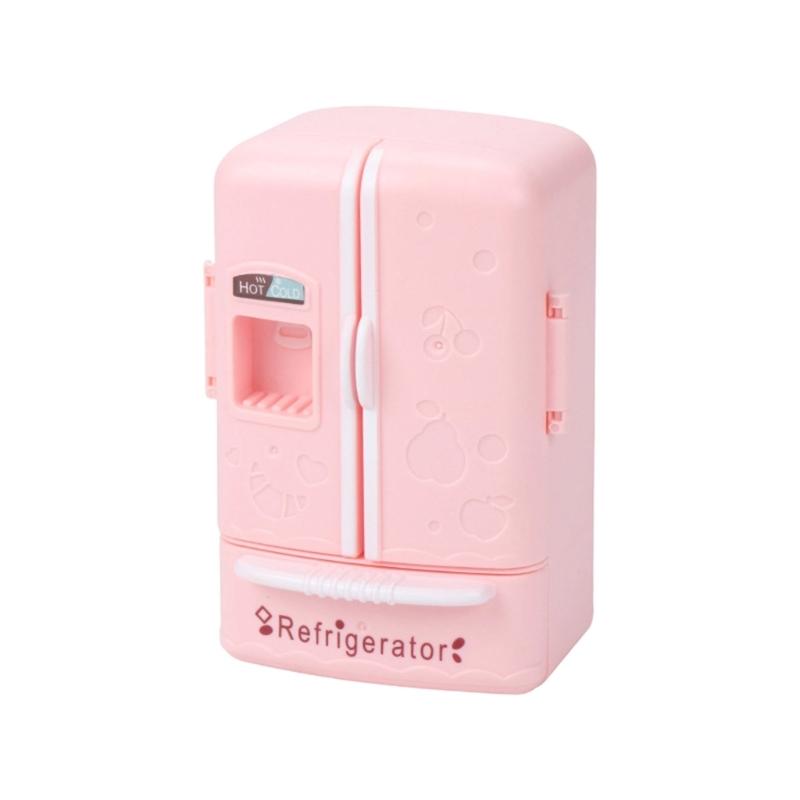 Tiny Simulation Refrigerator For Doll house collector Safe Friendly ABS Construction Enhances Pretend Play Scenarios