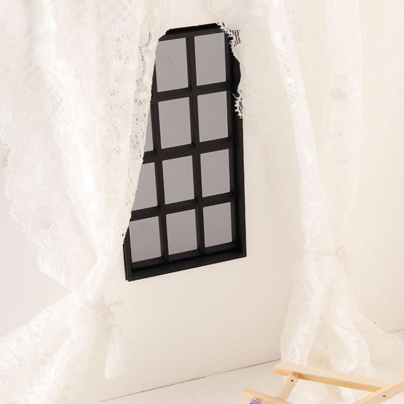 1/12 Dollhouse Simulation Wood Window Frame Model Miniature Furniture Decoration Dolls House Micro Scene Accessories