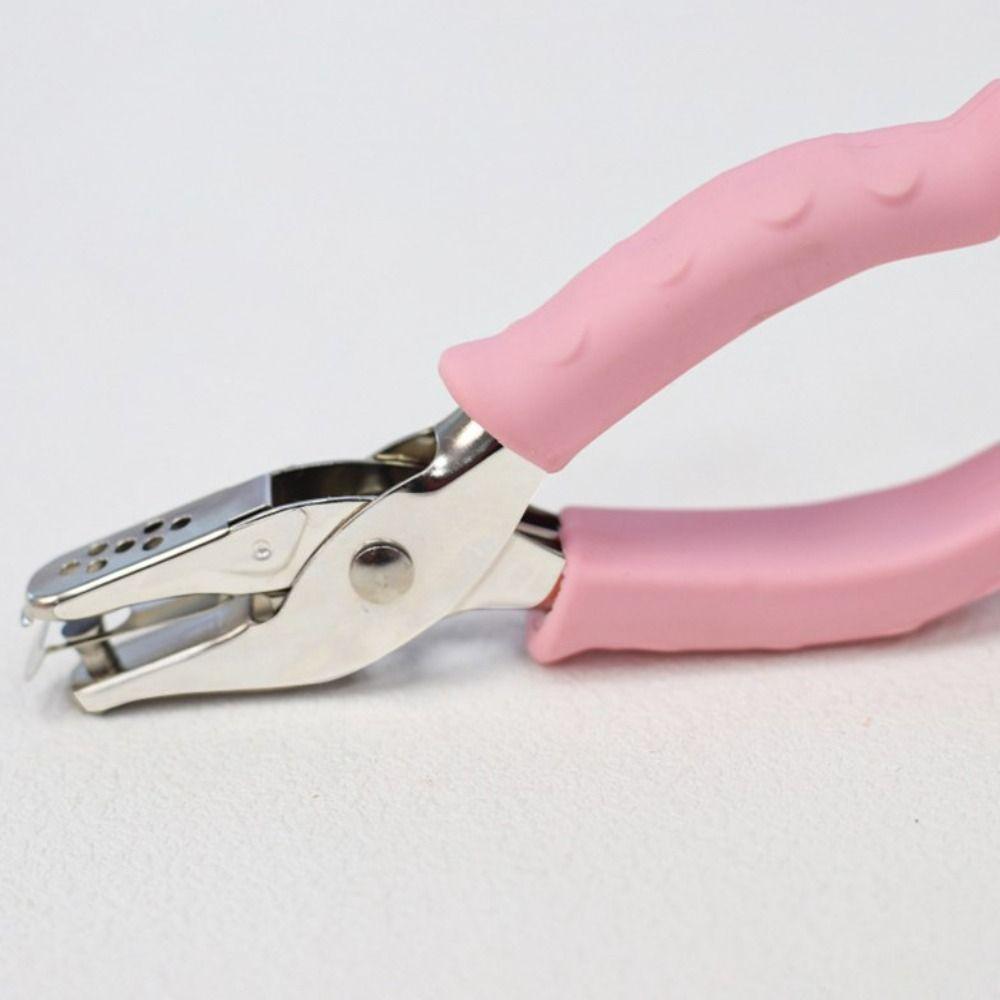 Single Hole Mini Paper Punch Non-slip Handle Loose-leaf Punch DIY Paper Puncher  Stationery