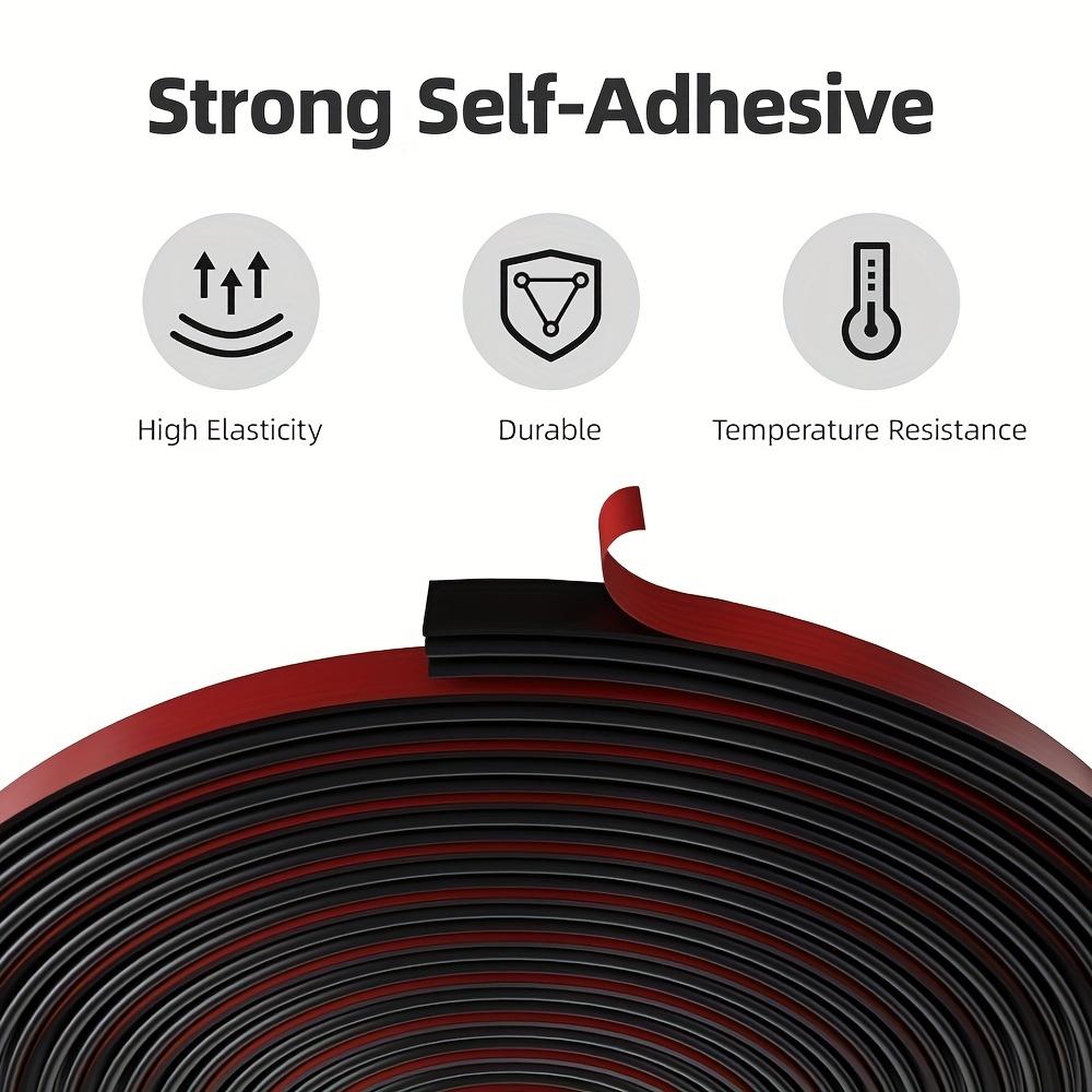 The entrance door sealing strip is self-adhesive and flexible. It provides windproof, sound insulation, as well as collision
