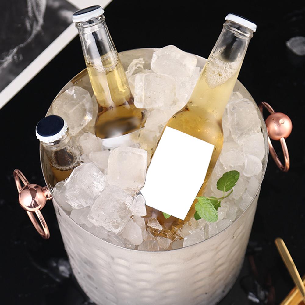 3L Tragbarer Edelstahl Eisbehälter Champagnerkübel mit Griff für Heimbar-Nutzung