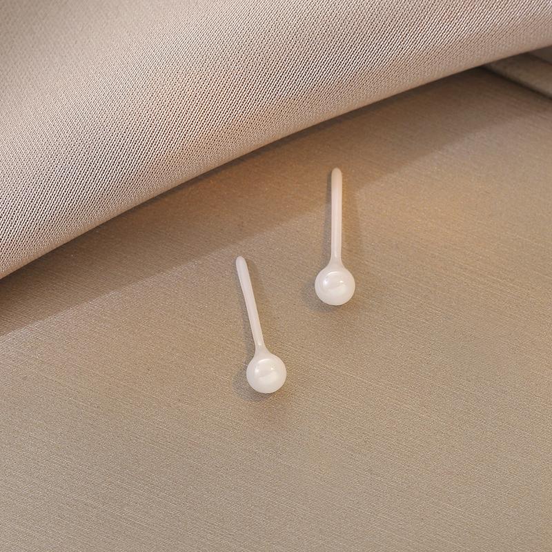 

1 пара биокерамических серег для ухода за ушами, с отверстием, не блокирующие, игла для уха, минималистичные серьги-гвоздики для козелка, невидимые серьги для сна, ювелирные подарки