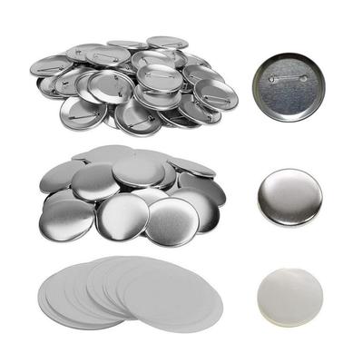 Ideamall Set med material för knapptillverkning, Delar för knapptillverkningsmaskiner, DIY-hantverk, 100-delars set (Silver, 44 mm)