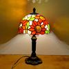 Retro Stained Glass Table Lamp E27 Colorful Art Lampshade Mediterranean Style Baroque Table Light Bedroom Bedside Decor Lighting